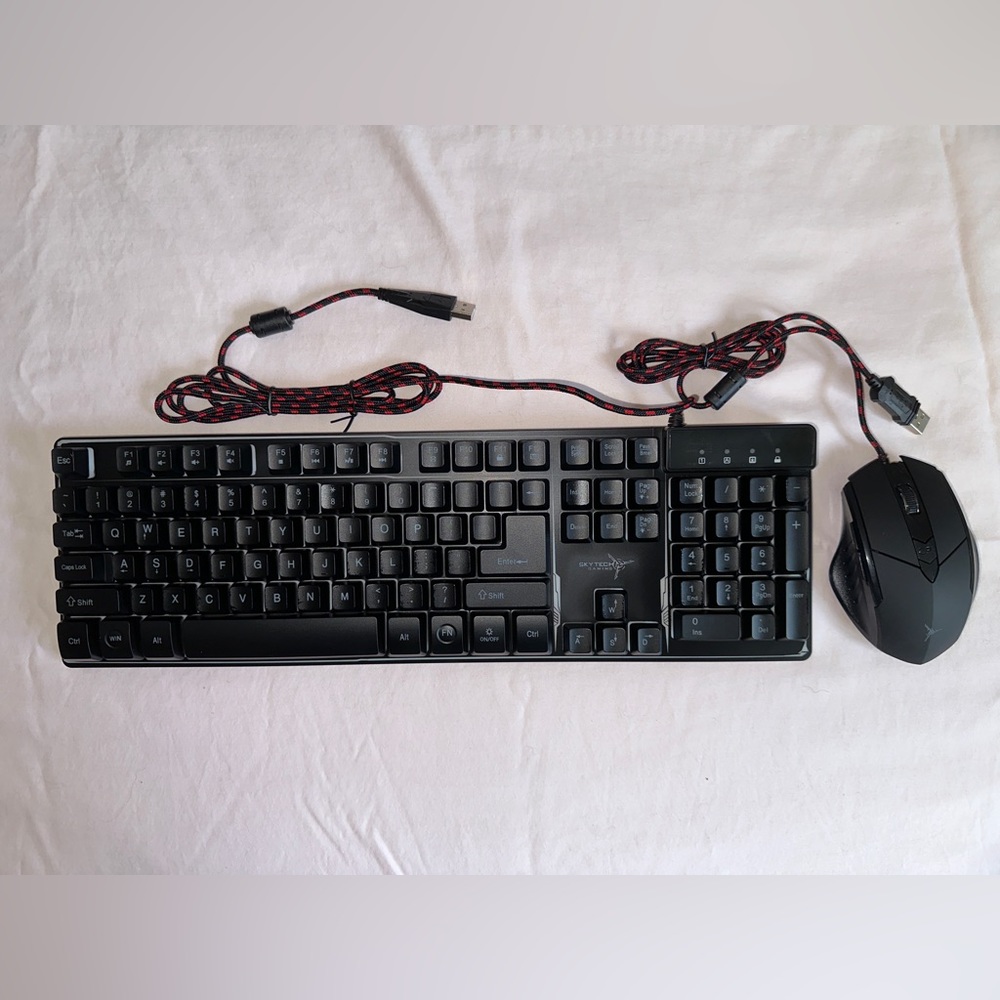 Skytech Gaming USB RGB Backlit Keyboard and USB Mouse